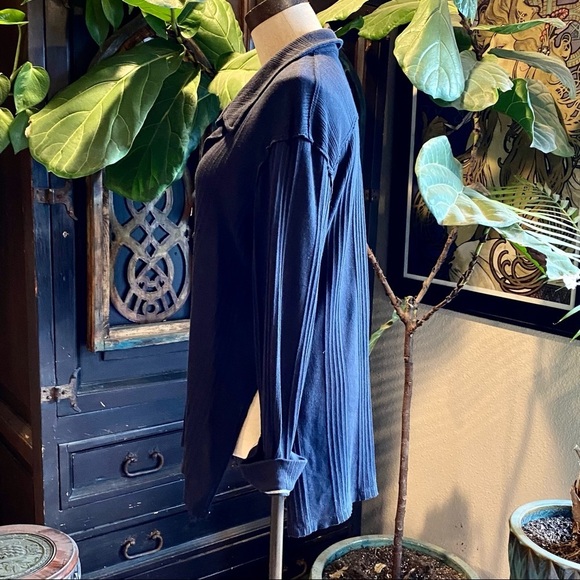 Free People Annie Ribbed Collar V Neck Pull Over Top - Picture 5 of 11